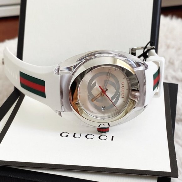 $398 *NEW* GUCCI Unisex Sync Rubber Strap Sport Watch, 46mm - Picture 1 of 10